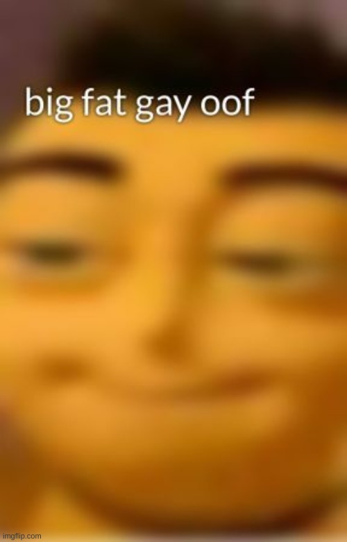 Big fat gay oof | image tagged in big fat gay oof | made w/ Imgflip meme maker