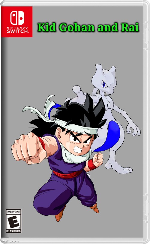 Gohan and Rai for Action! | Kid Gohan and Rai | image tagged in gohan,mewtwo | made w/ Imgflip meme maker