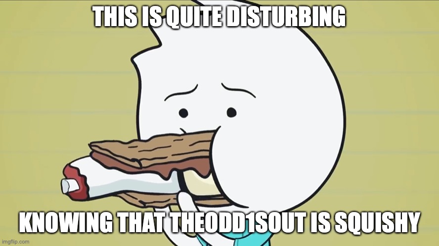 Alex Eating Theodd1sout's Arm | THIS IS QUITE DISTURBING; KNOWING THAT THEODD1SOUT IS SQUISHY | image tagged in alex clark,youtube,theodd1sout,memes | made w/ Imgflip meme maker
