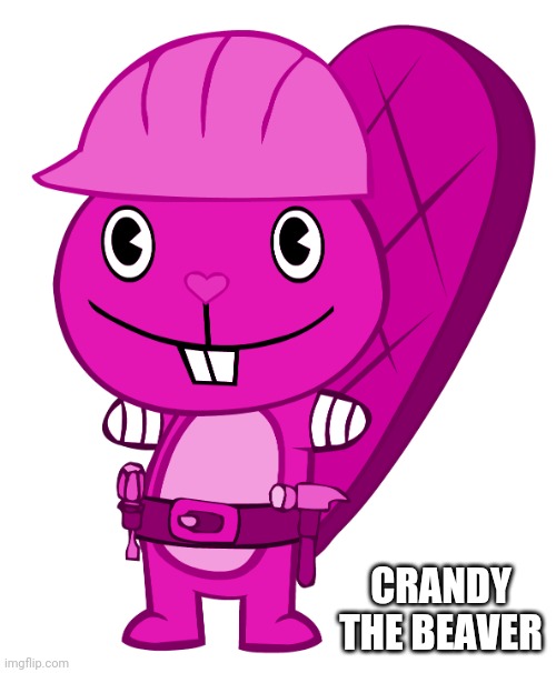 My first new OC! | CRANDY THE BEAVER | image tagged in crandy,happy tree friends | made w/ Imgflip meme maker