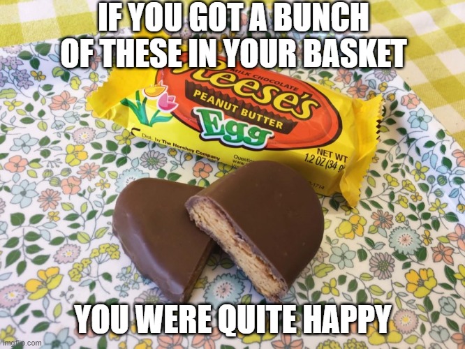 The BEST Easter Candy | IF YOU GOT A BUNCH OF THESE IN YOUR BASKET; YOU WERE QUITE HAPPY | image tagged in candy | made w/ Imgflip meme maker