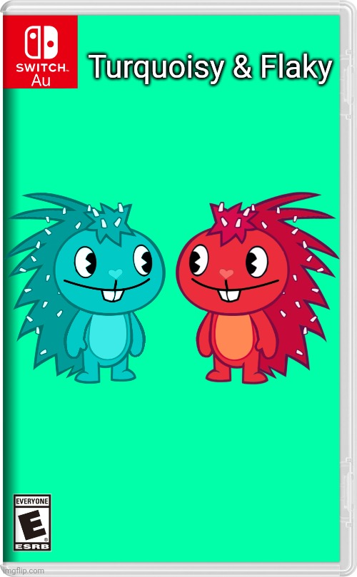 Two Fellow Lovers! | Turquoisy & Flaky | image tagged in happy tree friends,turquoisy | made w/ Imgflip meme maker