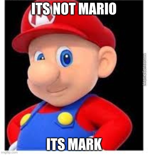 ITS NOT MARIO; ITS MARK | image tagged in mario | made w/ Imgflip meme maker