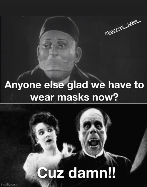 Wear masks phantom of the opera | image tagged in horror,horror movie,coronavirus,funny memes,phantom of the opera | made w/ Imgflip meme maker