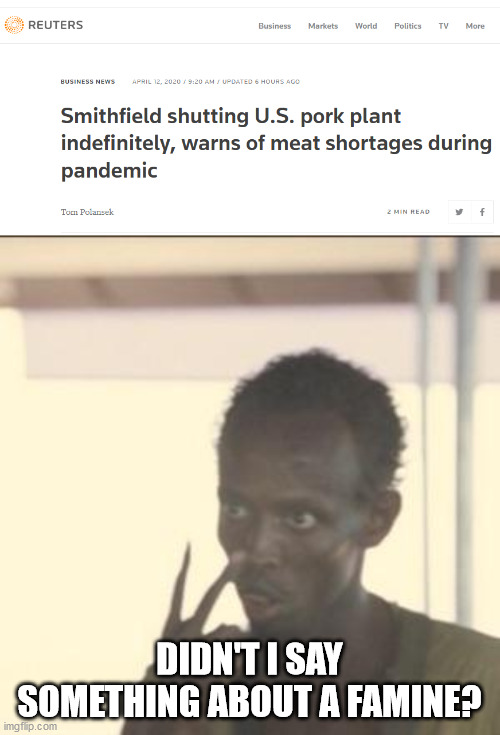 DIDN'T I SAY SOMETHING ABOUT A FAMINE? | image tagged in memes,look at me | made w/ Imgflip meme maker