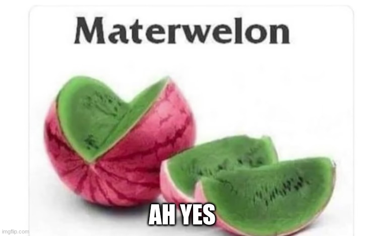 AH YES | image tagged in watermelon,lmao | made w/ Imgflip meme maker
