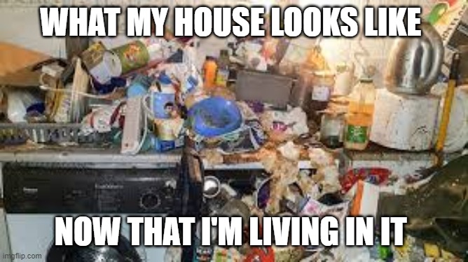 WHAT MY HOUSE LOOKS LIKE; NOW THAT I'M LIVING IN IT | image tagged in fun | made w/ Imgflip meme maker