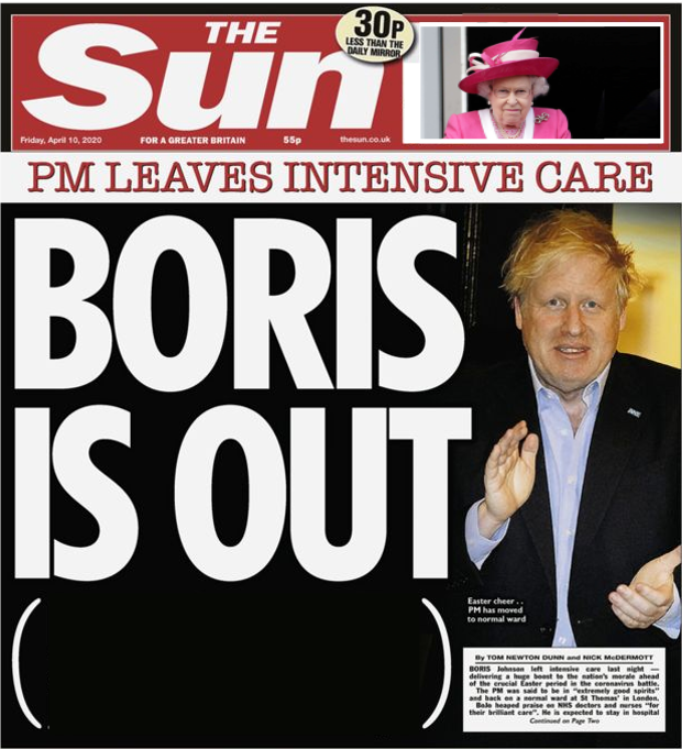 Boris Is Out - The Sun Blank Meme Template