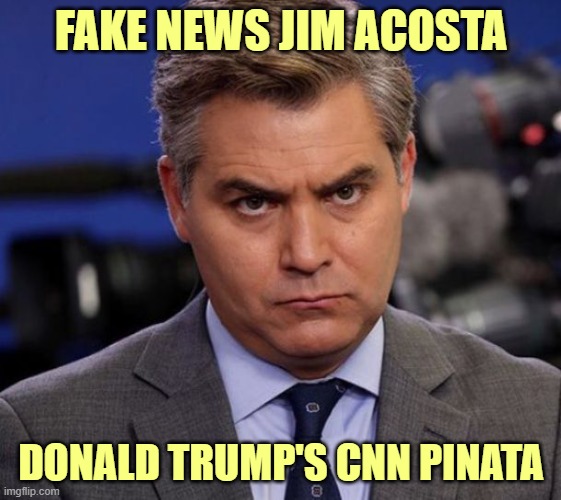 Every day is Cinco de Mayo | FAKE NEWS JIM ACOSTA; DONALD TRUMP'S CNN PINATA | image tagged in acosta,cnn fake news,donald trump | made w/ Imgflip meme maker
