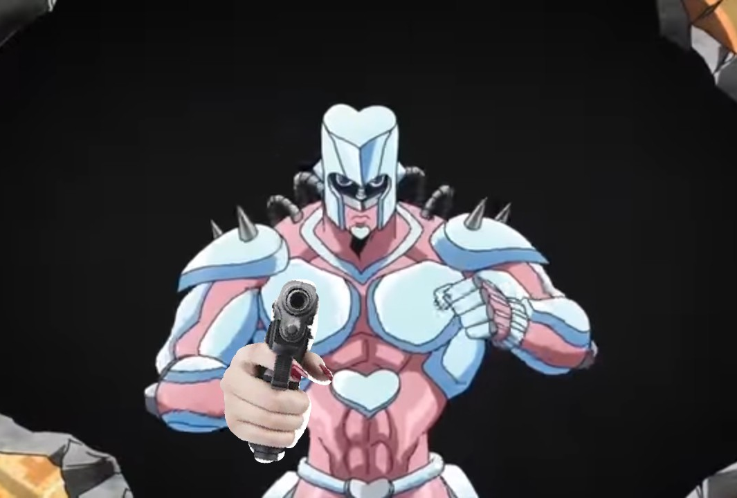 High Quality Crazy Diamond With Gun Blank Meme Template