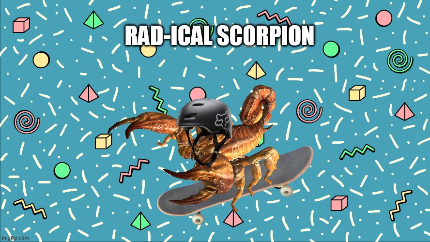 Rad-ical scorpion | RAD-ICAL SCORPION | image tagged in 90's,video games | made w/ Imgflip meme maker