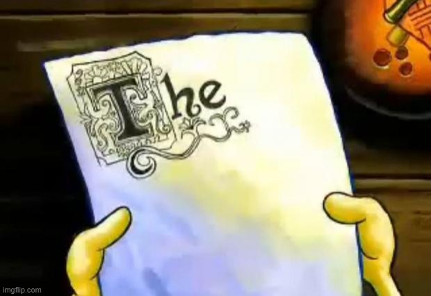 spongebob the meme essay font