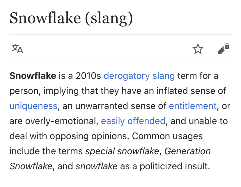 Snowflake definition Wikipedia Blank Meme Template