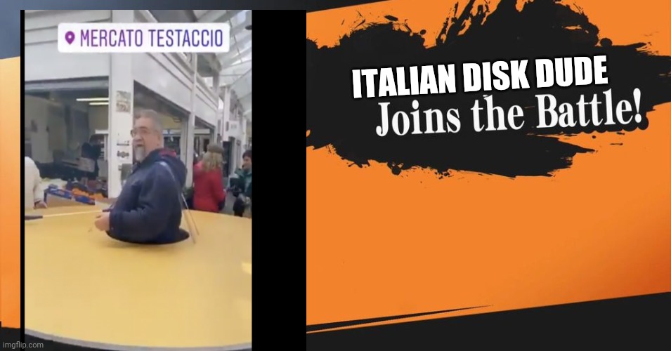 ITALIAN DISK DUDE | image tagged in smash bros | made w/ Imgflip meme maker