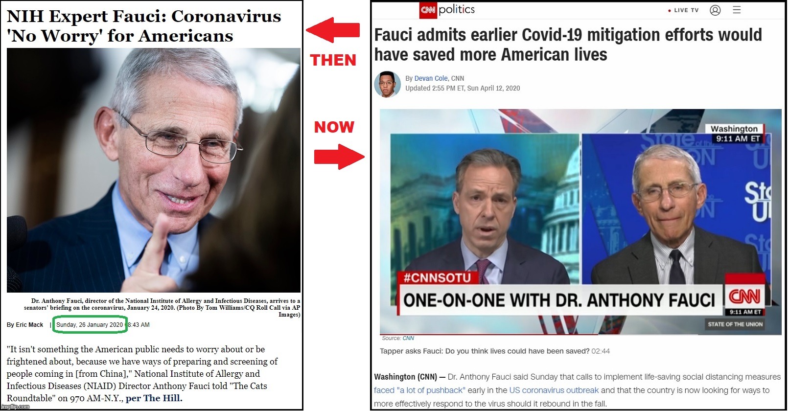 Snowflakes claim Trump reacted too slowly... what about Fauci?  He's trying to revise his own history! | image tagged in fauci,snowflakes,corruptnews,fakenews,trump | made w/ Imgflip meme maker