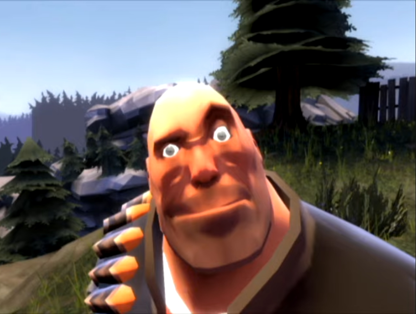 High Quality Heavy Weapons Guy in DeGroot Keep Blank Meme Template