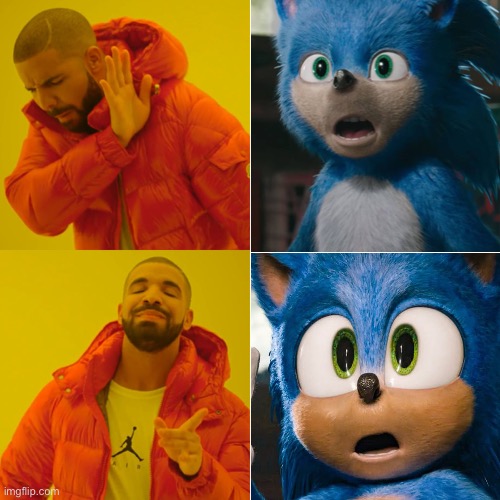 Sonic before/after | image tagged in sonic the hedgehog,funny memes,fun | made w/ Imgflip meme maker