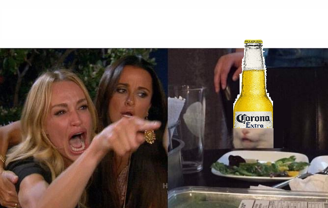 Corona Cat Blank Meme Template