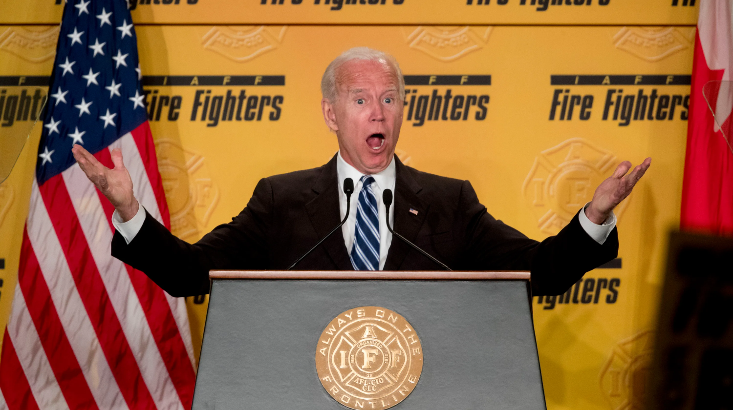 Excited Joe Biden Blank Meme Template