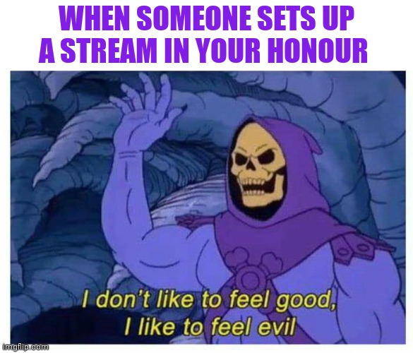 WHEN SOMEONE SETS UP A STREAM IN YOUR HONOUR | made w/ Imgflip meme maker