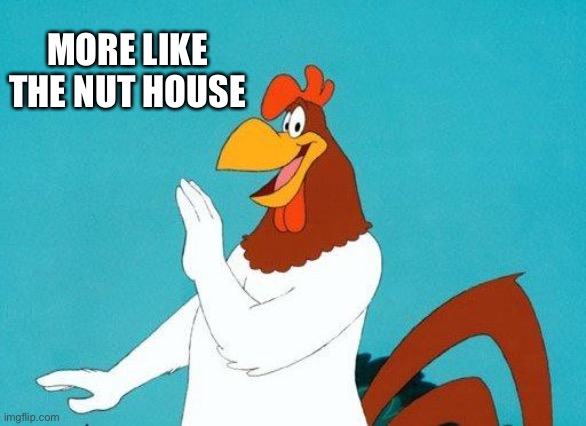 Foghorn Leghorn | MORE LIKE THE NUT HOUSE | image tagged in foghorn leghorn | made w/ Imgflip meme maker