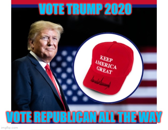 VOTE TRUMP 2020 VOTE REPUBLICAN ALL THE WAY | made w/ Imgflip meme maker