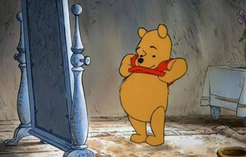 High Quality Pooh Mirror Blank Meme Template