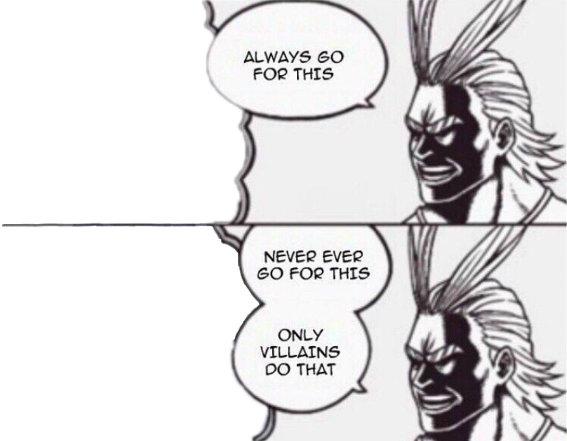 Only villains do that Blank Meme Template