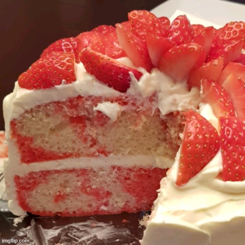 Strawberry Marble Cake | made w/ Imgflip meme maker