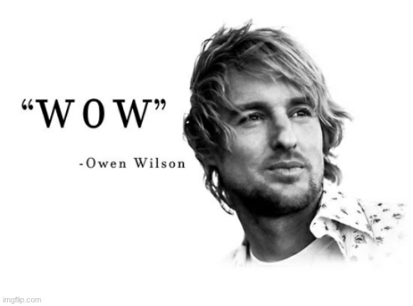 Owen Wilson "Wow" (Impure Template Better Than Nothing) | image tagged in owen wilson wow impure template better than nothing | made w/ Imgflip meme maker