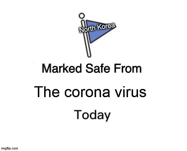 Marked Safe From | North Korea; The corona virus | image tagged in memes,marked safe from | made w/ Imgflip meme maker