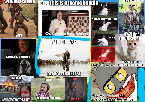 A bundle of meme | This is a meme bundle | image tagged in memes,too many tags | made w/ Imgflip meme maker
