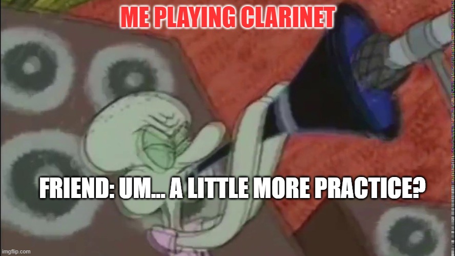 squidward playing clarinet gif