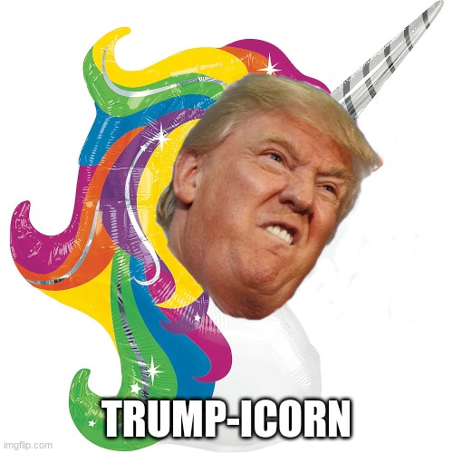 TRUMP-ICORN | image tagged in donald trump,unicorn | made w/ Imgflip meme maker