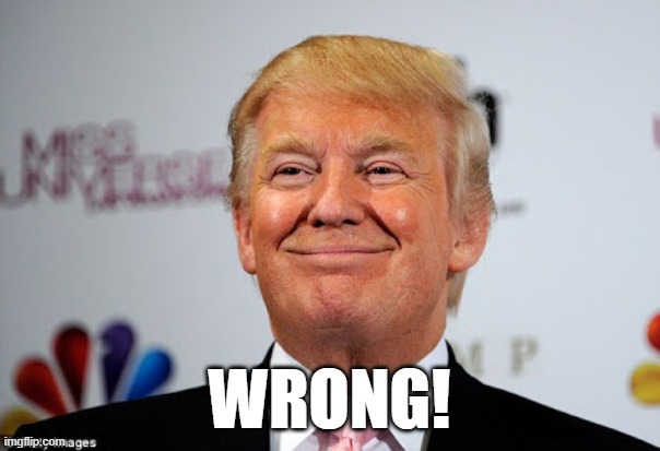 Donald trump approves | WRONG! | image tagged in donald trump approves | made w/ Imgflip meme maker