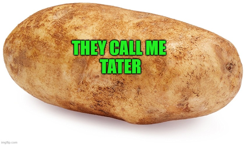 THEY CALL ME 
TATER | made w/ Imgflip meme maker