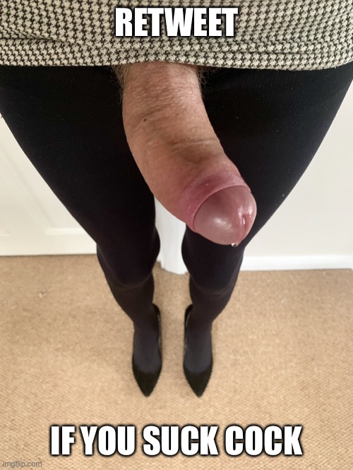 RETWEET; IF YOU SUCK COCK | image tagged in sissy crossdresser | made w/ Imgflip meme maker