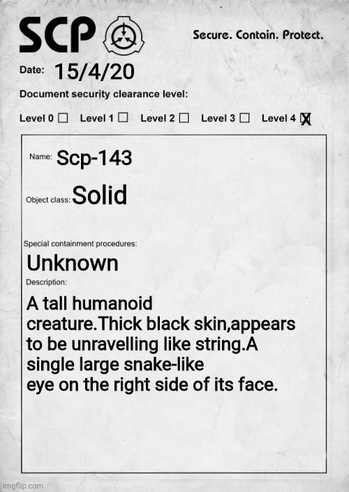 SCP document - Imgflip