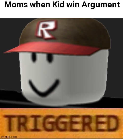 Roblox Triggered | Moms when Kid win Argument | image tagged in roblox triggered | made w/ Imgflip meme maker