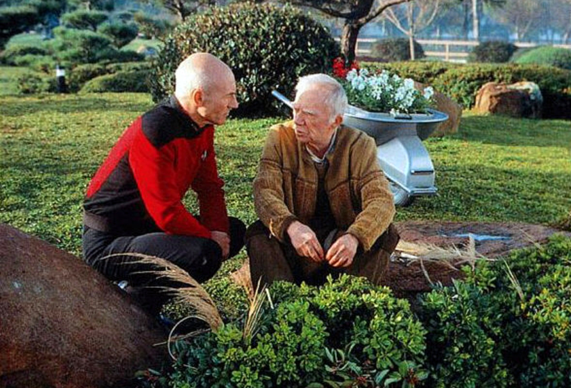 Picard and Boothby Squatting Blank Meme Template