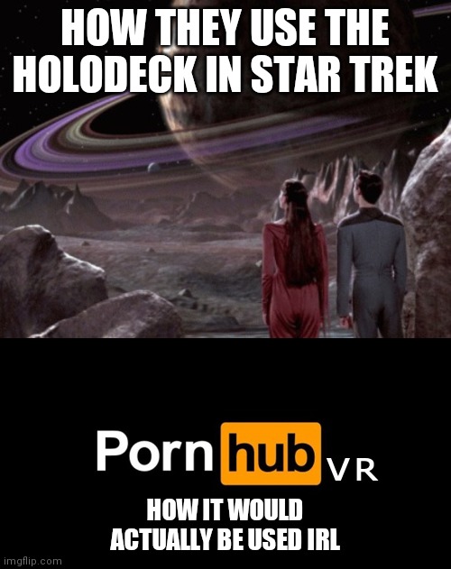 HOW THEY USE THE HOLODECK IN STAR TREK; HOW IT WOULD ACTUALLY BE USED IRL | image tagged in holodeck exploration | made w/ Imgflip meme maker