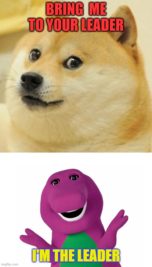 BRING  ME TO YOUR LEADER; I'M THE LEADER | image tagged in memes,doge | made w/ Imgflip meme maker