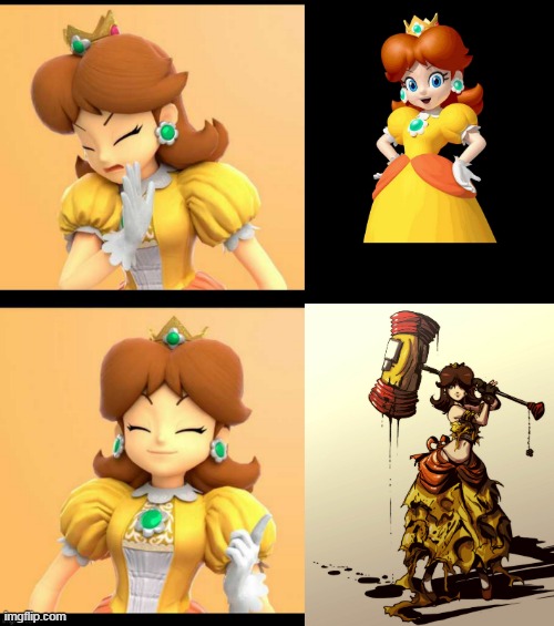 DAISY WANTS TO KILL | image tagged in memes,daisy,drake hotline bling,super mario | made w/ Imgflip meme maker