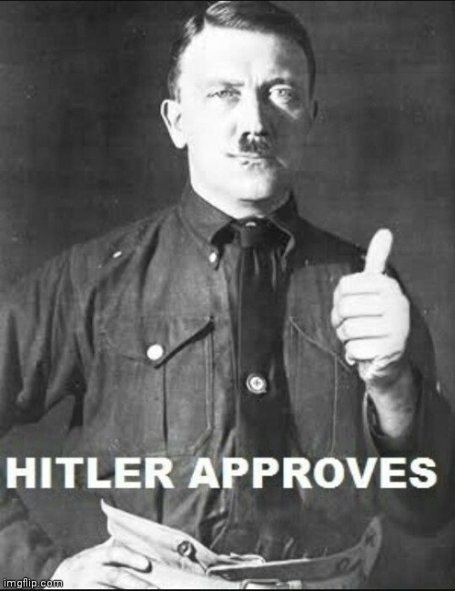 hitler approves | image tagged in hitler approves | made w/ Imgflip meme maker