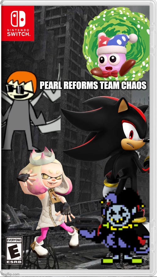 And we have another switch war in our hands.. when will Pearl ever learn? | PEARL REFORMS TEAM CHAOS | image tagged in splatoon,pearl,marx,dr octagonapus,shadow,switch wars | made w/ Imgflip meme maker