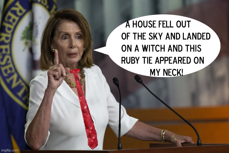 Nancy kills a witch | image tagged in nancy pelosi | made w/ Imgflip meme maker
