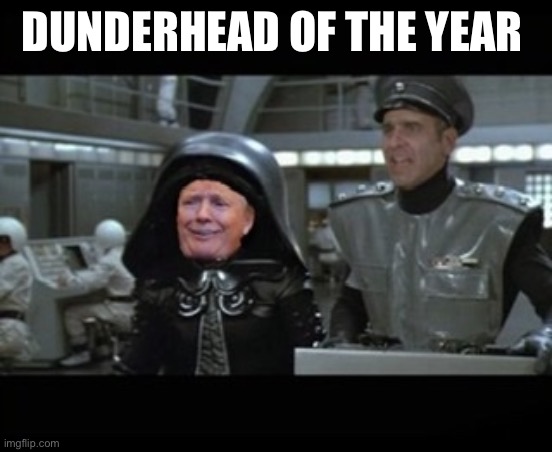 DUNDERHEAD OF THE YEAR | image tagged in donald trump,funny memes,anti trump meme | made w/ Imgflip meme maker