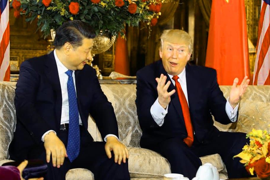 High Quality Xi and Trump hanging out - China Blank Meme Template