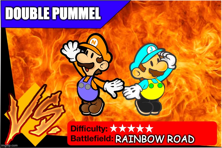 I need to release some stress | DOUBLE PUMMEL; RAINBOW ROAD | image tagged in raid battle new | made w/ Imgflip meme maker