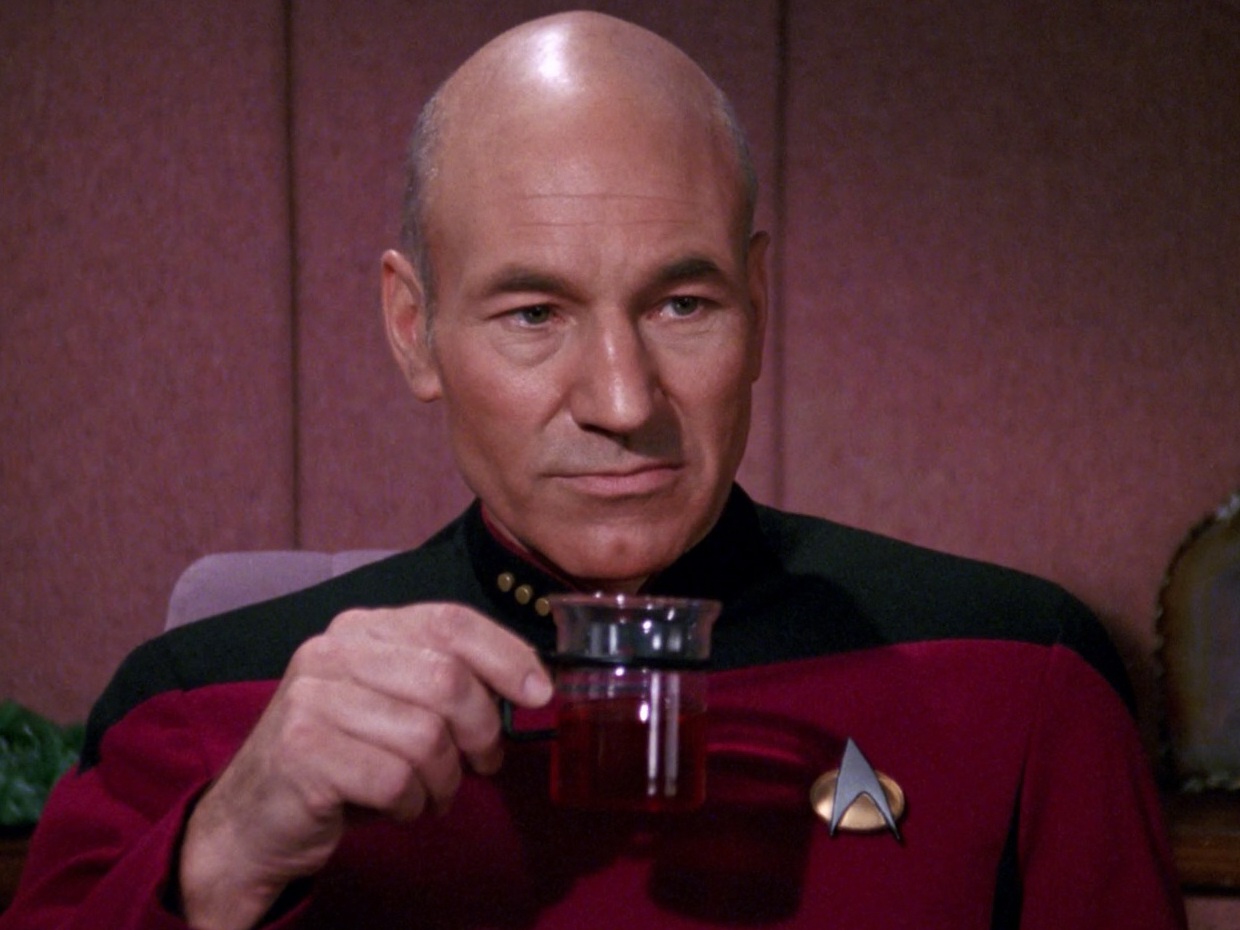 Captain Picard earl grey tea Blank Meme Template